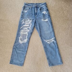 American Eagle Outfitters Highest Rise 90s Boyfriend Jean size 8 ankle stretch